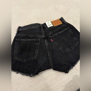 Levi’s black jean shorts